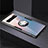 Custodia Silicone Trasparente Ultra Slim Cover Morbida con Magnetico Anello Supporto S01 per Samsung Galaxy S10 5G SM-G977B Argento e Nero