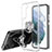 Custodia Silicone Trasparente Ultra Slim Cover Morbida con Magnetico Anello Supporto S01 per Samsung Galaxy S21 FE 5G