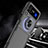 Custodia Silicone Trasparente Ultra Slim Cover Morbida con Magnetico Anello Supporto S01 per Samsung Galaxy Z Flip3 5G