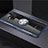 Custodia Silicone Trasparente Ultra Slim Cover Morbida con Magnetico Anello Supporto S02 per Huawei Mate 20 Pro Cielo Blu