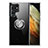 Custodia Silicone Trasparente Ultra Slim Cover Morbida con Magnetico Anello Supporto S04 per Samsung Galaxy S22 Ultra 5G