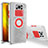 Custodia Silicone Trasparente Ultra Slim Cover Morbida con Supporto per Xiaomi Poco X3 NFC Rosso