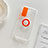 Custodia Silicone Trasparente Ultra Slim Cover Morbida con Supporto per Xiaomi Redmi 9 Prime India Arancione