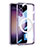 Custodia Silicone Trasparente Ultra Slim Morbida con Mag-Safe Magnetic AC1 per Samsung Galaxy S21 5G Viola