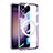 Custodia Silicone Trasparente Ultra Slim Morbida con Mag-Safe Magnetic AC1 per Samsung Galaxy S21 Plus 5G Viola