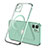 Custodia Silicone Trasparente Ultra Slim Morbida con Mag-Safe Magnetic M01 per Apple iPhone 12 Mini Verde Pastello