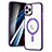 Custodia Silicone Trasparente Ultra Slim Morbida con Mag-Safe Magnetic SD1 per Apple iPhone 11 Pro Max Viola