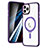 Custodia Silicone Trasparente Ultra Slim Morbida con Mag-Safe Magnetic SD1 per Apple iPhone 11 Pro Viola