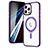 Custodia Silicone Trasparente Ultra Slim Morbida con Mag-Safe Magnetic SD1 per Apple iPhone 12 Pro Viola