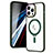 Custodia Silicone Trasparente Ultra Slim Morbida con Mag-Safe Magnetic SD1 per Apple iPhone 13 Pro Verde