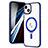 Custodia Silicone Trasparente Ultra Slim Morbida con Mag-Safe Magnetic SD1 per Apple iPhone 14 Blu