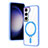 Custodia Silicone Trasparente Ultra Slim Morbida con Mag-Safe Magnetic SD1 per Samsung Galaxy S21 Plus 5G Cielo Blu