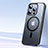 Custodia Silicone Trasparente Ultra Slim Morbida con Mag-Safe Magnetic X01D per Apple iPhone 13 Pro Max Nero