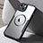 Custodia Silicone Trasparente Ultra Slim Morbida con Mag-Safe Magnetic XD3 per Apple iPhone 15 Plus Nero