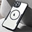 Custodia Silicone Trasparente Ultra Slim Morbida con Mag-Safe Magnetic XD5 per Apple iPhone 13 Pro Nero