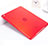 Custodia Silicone Trasparente Ultra Slim Morbida per Apple iPad Air 2 Rosso