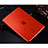 Custodia Silicone Trasparente Ultra Slim Morbida per Apple iPad Air 2 Rosso