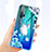 Custodia Silicone Trasparente Ultra Sottile Cover Fiori K01 per Huawei Honor 20 Pro Ciano