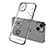 Custodia Silicone Trasparente Ultra Sottile Cover Fiori per Apple iPhone 13 Nero