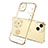 Custodia Silicone Trasparente Ultra Sottile Cover Fiori per Apple iPhone 13 Oro