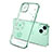 Custodia Silicone Trasparente Ultra Sottile Cover Fiori per Apple iPhone 14 Verde