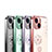 Custodia Silicone Trasparente Ultra Sottile Cover Fiori per Apple iPhone 15 Plus