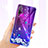 Custodia Silicone Trasparente Ultra Sottile Cover Fiori per Huawei Nova 5 Pro Viola