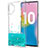 Custodia Silicone Trasparente Ultra Sottile Cover Fiori per Samsung Galaxy Note 10 Plus 5G Verde