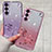 Custodia Silicone Trasparente Ultra Sottile Cover Fiori per Samsung Galaxy S22 5G