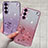 Custodia Silicone Trasparente Ultra Sottile Cover Fiori per Samsung Galaxy S22 Plus 5G