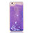 Custodia Silicone Trasparente Ultra Sottile Cover Fiori T01 per Apple iPhone 6 Viola