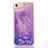 Custodia Silicone Trasparente Ultra Sottile Cover Fiori T01 per Apple iPhone 7 Viola