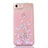 Custodia Silicone Trasparente Ultra Sottile Cover Fiori T01 per Apple iPhone 8 Rosa