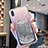Custodia Silicone Trasparente Ultra Sottile Cover Fiori T01 per Apple iPhone X Grigio