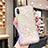 Custodia Silicone Trasparente Ultra Sottile Cover Fiori T02 per Apple iPhone X Bianco