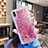 Custodia Silicone Trasparente Ultra Sottile Cover Fiori T02 per Apple iPhone X Oro Rosa