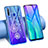 Custodia Silicone Trasparente Ultra Sottile Cover Fiori T02 per Huawei Honor 20 Lite Blu