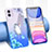 Custodia Silicone Trasparente Ultra Sottile Cover Fiori T04 per Apple iPhone 11