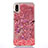 Custodia Silicone Trasparente Ultra Sottile Cover Fiori T04 per Apple iPhone XR Rosso