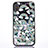 Custodia Silicone Trasparente Ultra Sottile Cover Fiori T06 per Apple iPhone Xs Max Nero