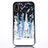 Custodia Silicone Trasparente Ultra Sottile Cover Fiori T08 per Apple iPhone XR Blu