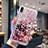 Custodia Silicone Trasparente Ultra Sottile Cover Fiori T14 per Apple iPhone XR Oro Rosa