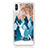 Custodia Silicone Trasparente Ultra Sottile Cover Fiori T22 per Apple iPhone X Oro