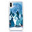 Custodia Silicone Trasparente Ultra Sottile Cover Fiori T22 per Apple iPhone Xs Max