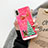 Custodia Silicone Trasparente Ultra Sottile Cover Fiori T24 per Apple iPhone X Rosso