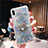 Custodia Silicone Trasparente Ultra Sottile Cover Fiori T25 per Apple iPhone X Cielo Blu