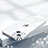 Custodia Silicone Trasparente Ultra Sottile Cover Morbida Bling-Bling LD2 per Apple iPhone 14 Argento