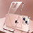 Custodia Silicone Trasparente Ultra Sottile Cover Morbida H01 per Apple iPhone 13 Oro Rosa