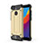 Custodia Silicone Trasparente Ultra Sottile Cover Morbida H01 per Huawei Honor 7A Oro