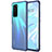 Custodia Silicone Trasparente Ultra Sottile Cover Morbida H01 per Huawei P40 Pro Blu